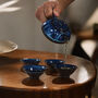 Blue Japanese Tea Set With Teapot And Four Tea Cups, thumbnail 2 of 4