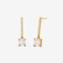 Shikaku 18 K Gold Plated Drop Stone Earrings, thumbnail 2 of 4