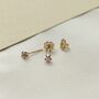 Solitaire Stud Earrings, thumbnail 4 of 4