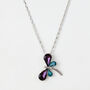Colourful Crystal Dragonfly Pendant Necklace Gift For Her, thumbnail 1 of 6