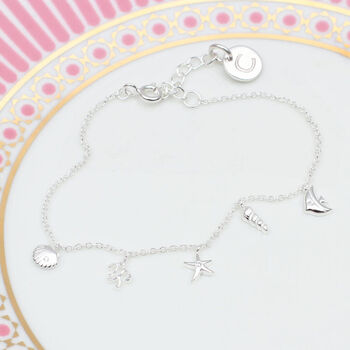 Personalised Silver Or Gold Plated Under The Sea Anklet, 3 of 5
