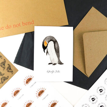 Emperor Penguin A6 Greetings Cards, 4 of 7