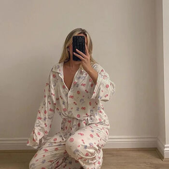 Fruit Strawberry Pyjamas Loungewear, 2 of 4