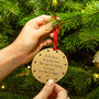 Personalised Message Gold Christmas Decoration, thumbnail 2 of 7