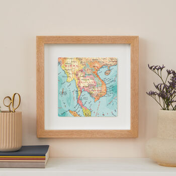 Personalised Thailand Map Print Wall Art, 3 of 5
