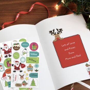 Personalised Christmas Activity Book With Stickers, 3 of 5