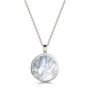 Mother Of Pearl Modern Round Locket Sterling Silver, thumbnail 1 of 10