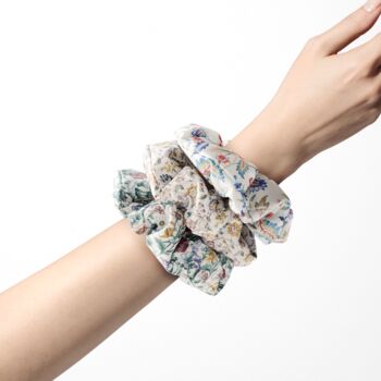 100% Silk Liberty Of London Blue Rachel Scrunchie, 5 of 6