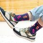 Women's Bamboo Socks Navy Jellyfish, thumbnail 2 of 6