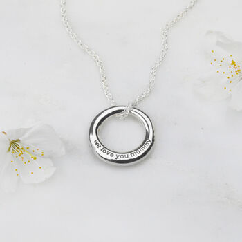 We Love You Mummy Sterling Silver Necklace, 3 of 5