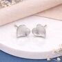 Sterling Silver Textured Heart Stud Earrings – 7mm, thumbnail 1 of 7