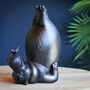 Yoga Hippo And Bird Ornament, thumbnail 4 of 5