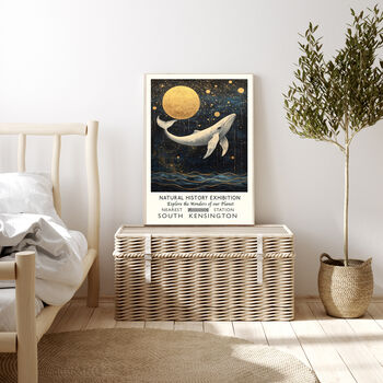 Natural History Museum Midnight Whale Art Print, 4 of 4