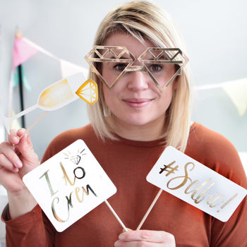 Hen Party Gold Foil Photo Booth Props, 4 of 7