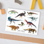 Dinosaur Vinyl Stickers Sheet A, thumbnail 1 of 8