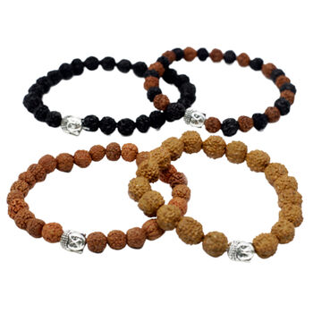 Buddha Rudraksha Bracelet Set, 4 of 4