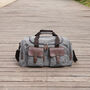 Canvas Holdall Duffel With Front Pockets, thumbnail 5 of 11