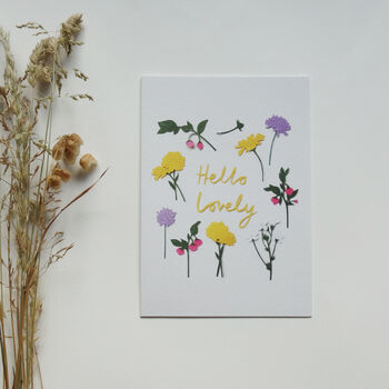 'Hello Lovely' Greetings Card, 3 of 4