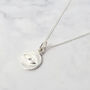 Minimalist Eye Charm Sterling Silver Good Luck Necklace, thumbnail 1 of 4