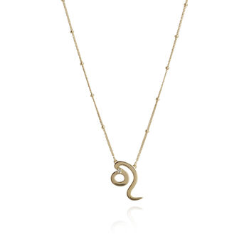 Zodiac Charm Necklace Gold Plated Sterling Silver, 7 of 12