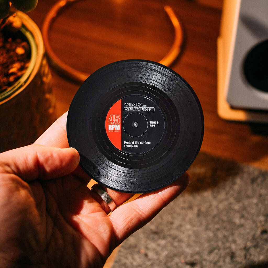 Vinyl Record Gift For Him Or Her Coasters Set Of Six, 1 of 6