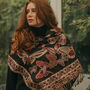 Burgundy Scatter Butterfly Pashmina With Tassels, thumbnail 1 of 2