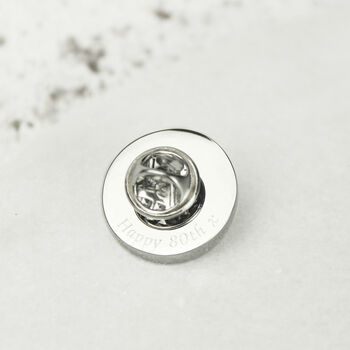 Personalised 80th Birthday Sixpence Tie Or Brooch Pin, 4 of 6