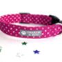 Dog Collar In Red, Pink, Blue And Black Polka Dots, thumbnail 2 of 5