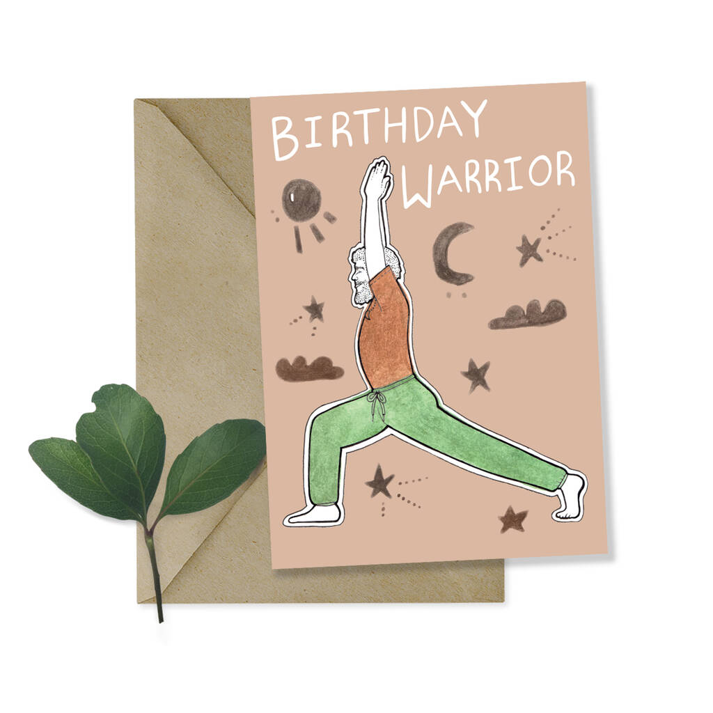 Yoga and Exercise Birthday Card with your own Handwriting. The Vanity  Studio for Signed - Card No. 9205