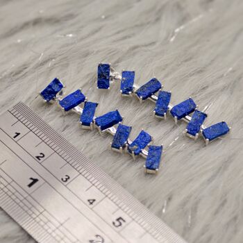 Lapis Lazuli Silver Earrings, 5 of 5