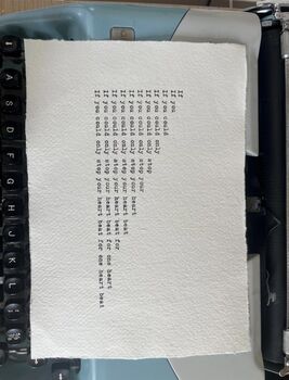 A5 Personalised Custom 1930's Typewriter Print, 2 of 5
