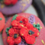 Hand Decorated Poppy Letterbox Biscuit Trio, thumbnail 5 of 6