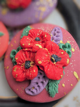 Hand Decorated Poppy Letterbox Biscuit Trio, 5 of 6