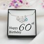 60th Birthday Necklace – Sterling Silver Heart Infinity Charm, Personalised Jewellery Gift For Her, thumbnail 1 of 7