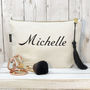 Bride Cosmetic Canvas Personalised Bag, thumbnail 2 of 3
