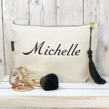 Bride Cosmetic Canvas Personalised Bag, 2 of 3