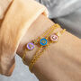 Personalised Enamel Disc Initial Bracelet, thumbnail 3 of 9