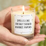 Funny Divorce Gift, Signed Divorce Papers Candle, thumbnail 1 of 6