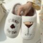 Espresso Martini Embroidered Slippers, thumbnail 1 of 7