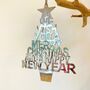 Silver Merry Christmas Decorative Hanging Sign, thumbnail 2 of 7