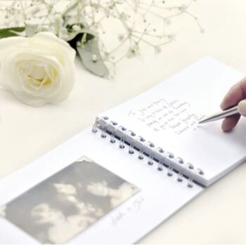 Personalised Floral Wreath Condolence Book, 4 of 8