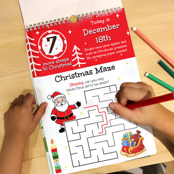Personalised Christmas Activity Advent Calendar For Kids, 2 of 8