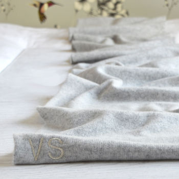 Oversize Pure Cashmere Personalised Scarf, 2 of 7