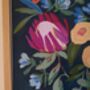 Navy Colourful Floral Illustration Print, thumbnail 3 of 5