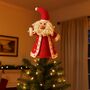 Handmade Felt Jolly Santa Christmas Tree Topper, thumbnail 1 of 3