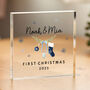 Couple’s First Christmas Gift Acrylic Block, thumbnail 2 of 5