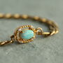 Antique Gold Vermeil Turquoise Opal Bracelet, thumbnail 1 of 7