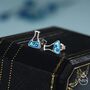 Sterling Silver Chemistry Flask Stud Earrings, thumbnail 2 of 11