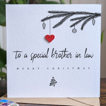 Brother In Law Personalised Christmas Card, 2 of 4