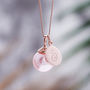 Rose Gold Vermeil Pearl Necklace With Monogram Charm, thumbnail 2 of 11